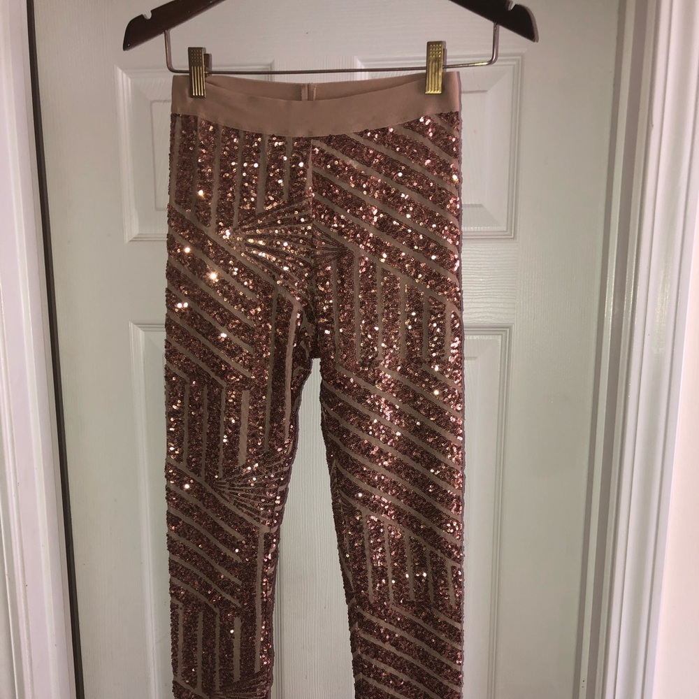 BCBG sequin leggings